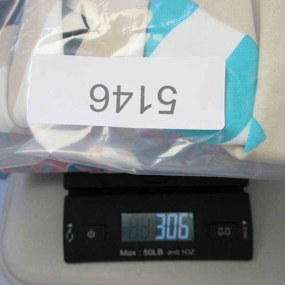 1 ONE Geometric Print Dress 44 Blue A-Line Viscose Mini Italy Casual Y2k 306 - Picture 10 of 10